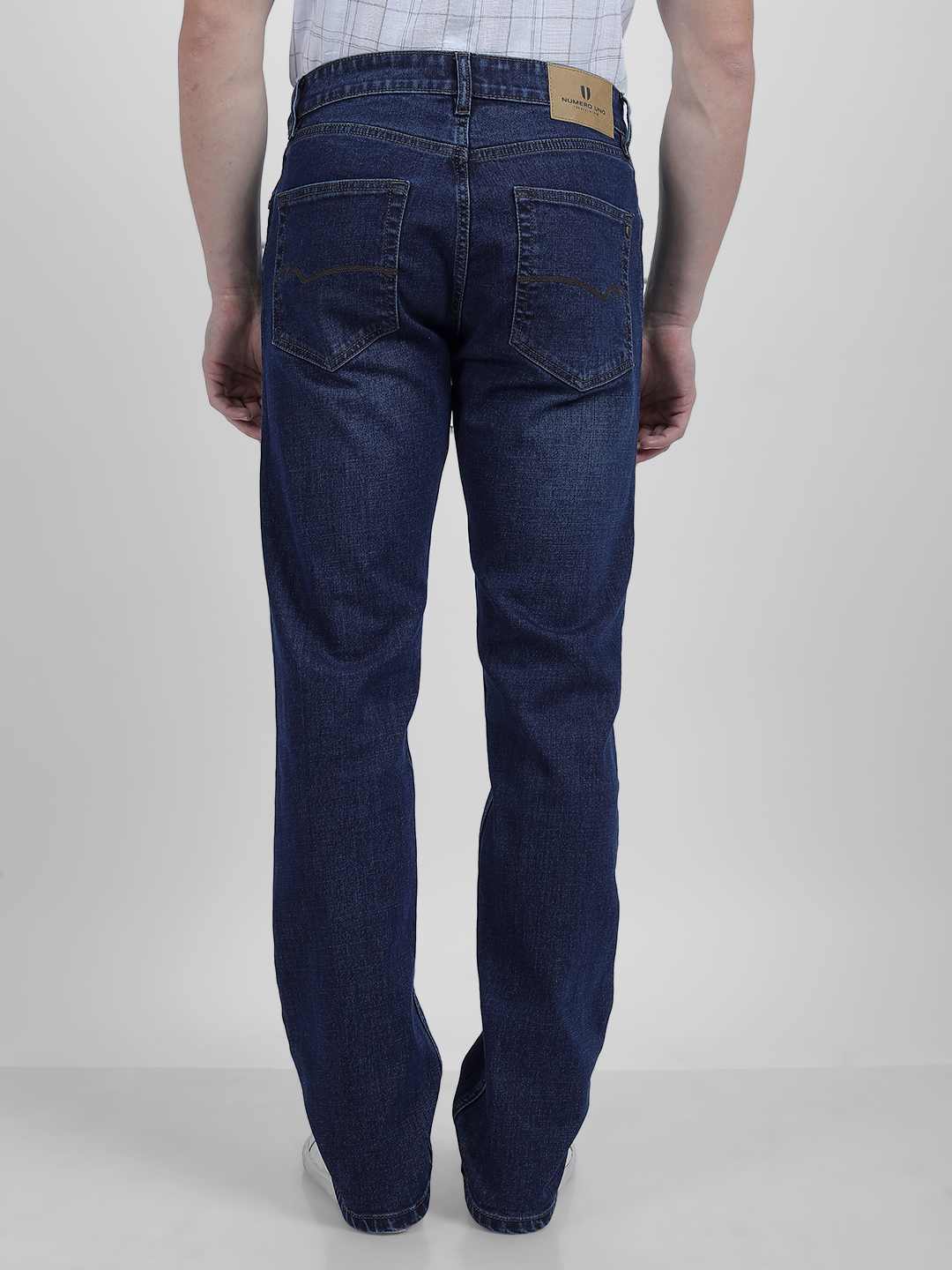 Numero Uno Men Faded Dark Blue Jeans